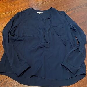 Rebecca Taylor Women’s Navy Long Sleeved Blouse Size 8